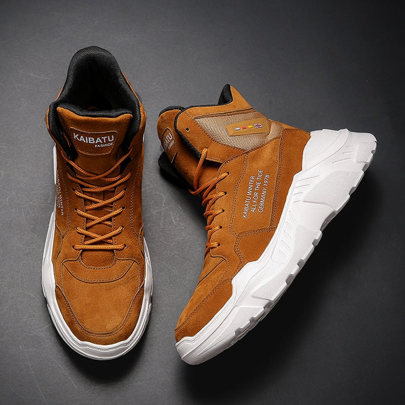 Manly Look High Top Leather Shoe