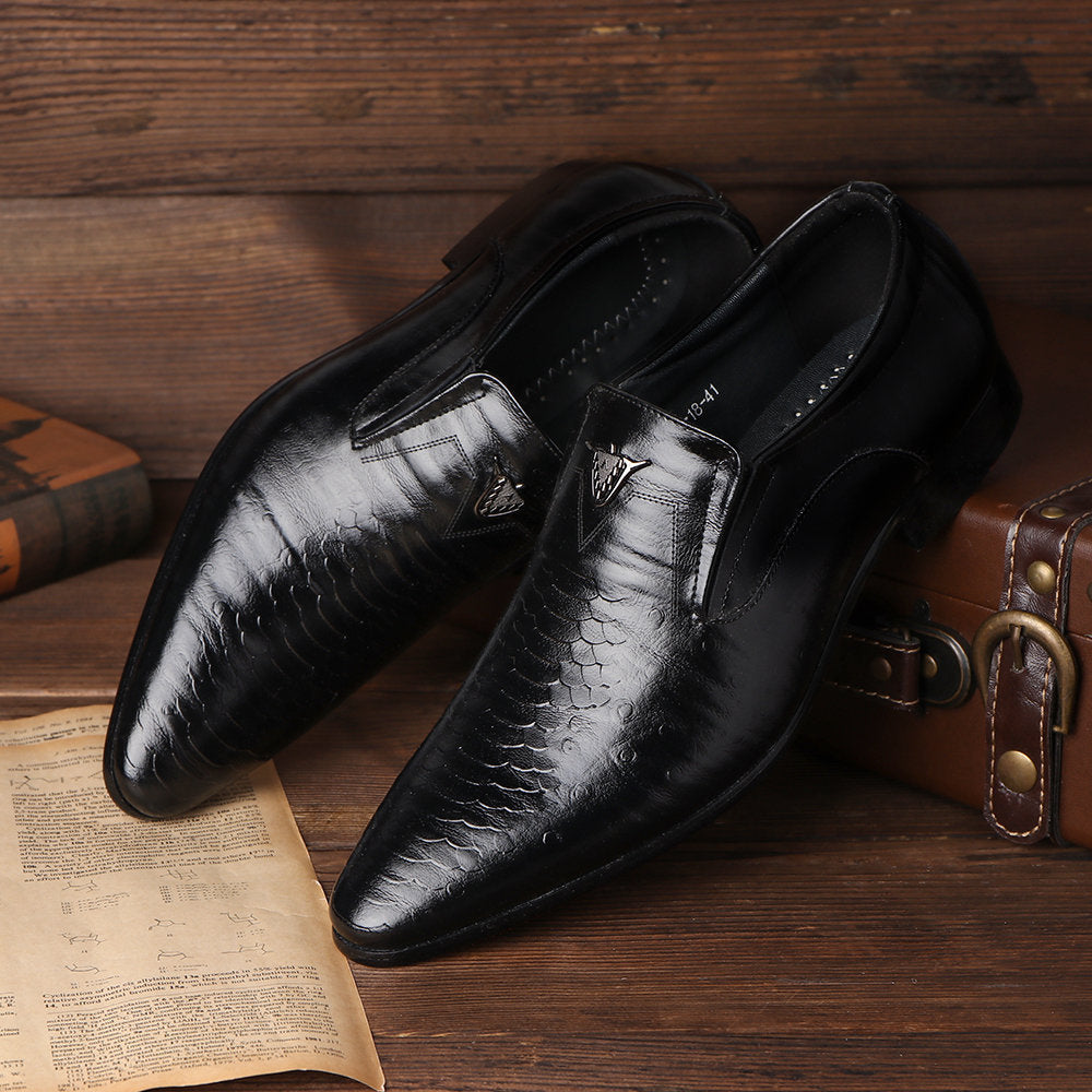 Subtle Snake Skin Patterned Loafers