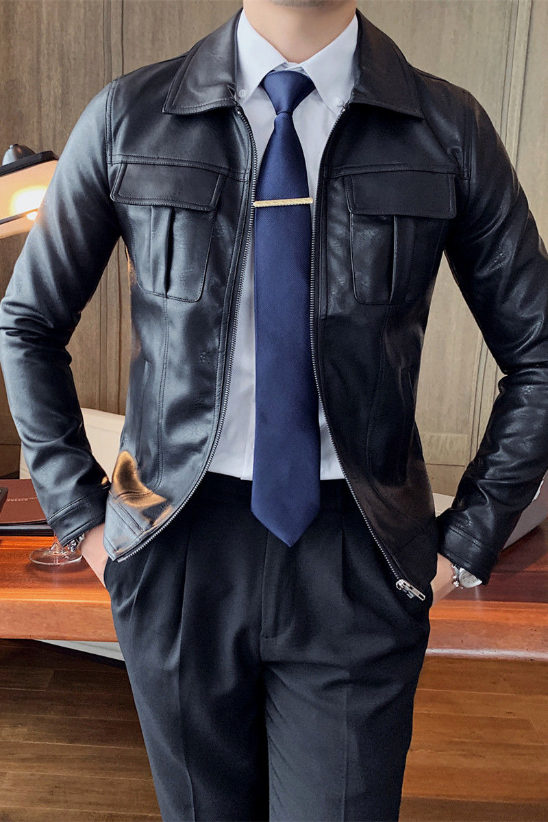 Bad Ass Faux Leather Motorcycle Faux Leather Jacket