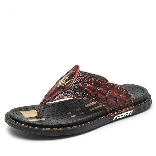 Casual Leather Men Slipper Sandal