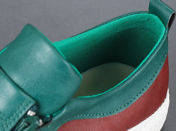 Triple Patchwork PU Leather Sneakers