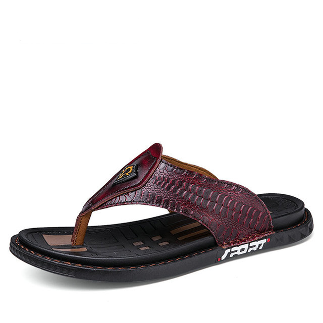 Casual Leather Men Slipper Sandal