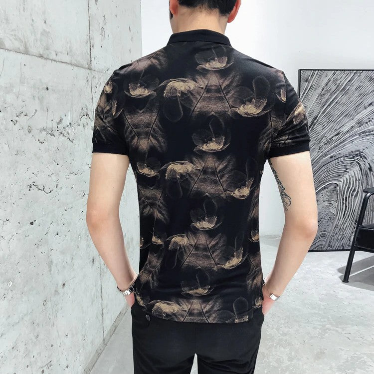 Casual Print Short Sleeve Style Men Polo Shirt - FanFreakz
