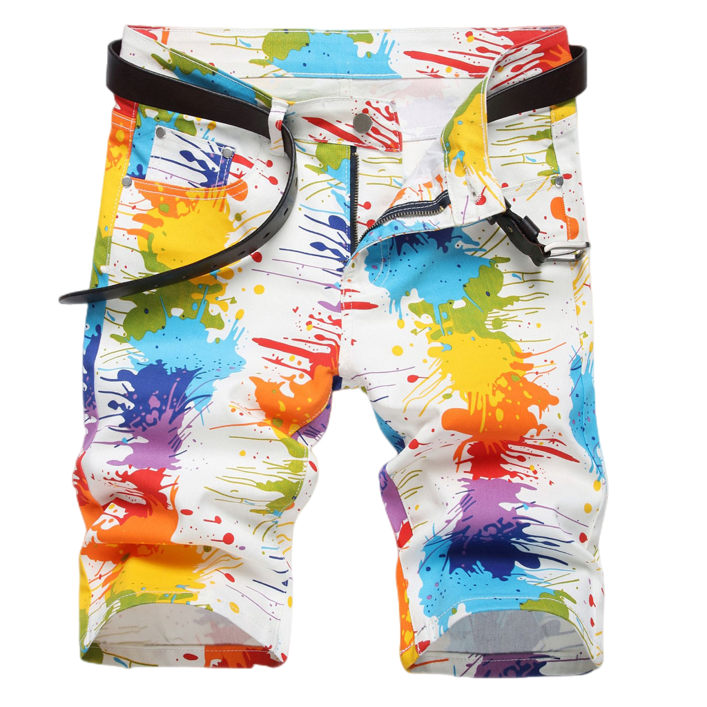 Colorful Abstract Painted Men Shorts