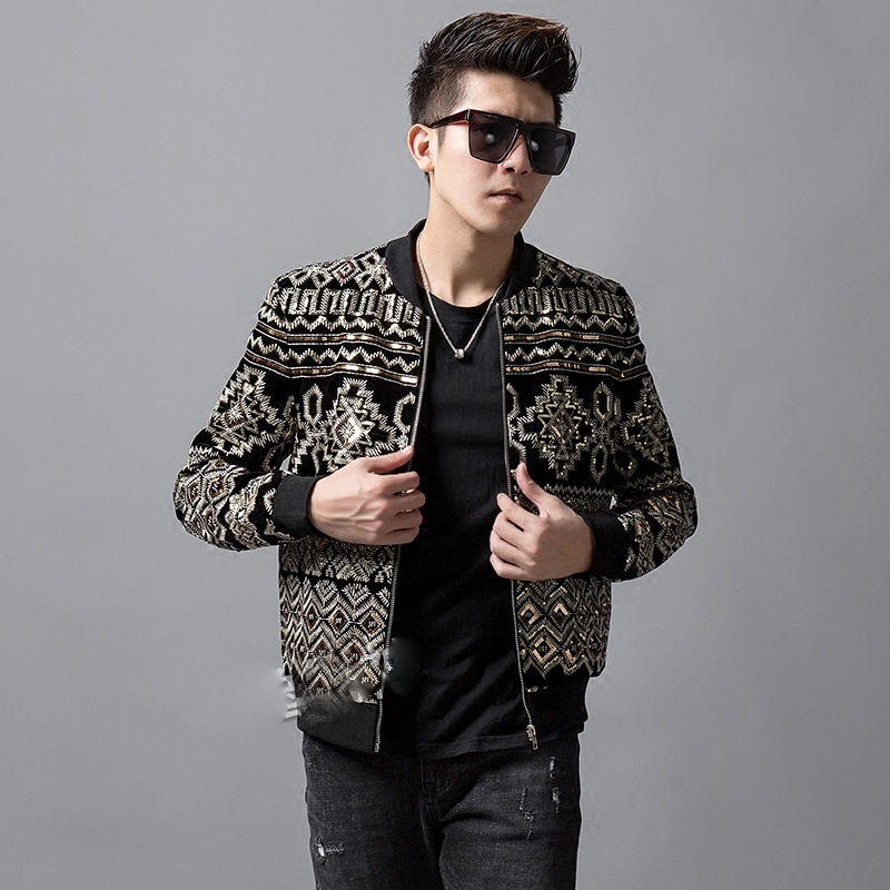 Baroque Court Velvet Heavy Embroidery Men Jacket - FanFreakz