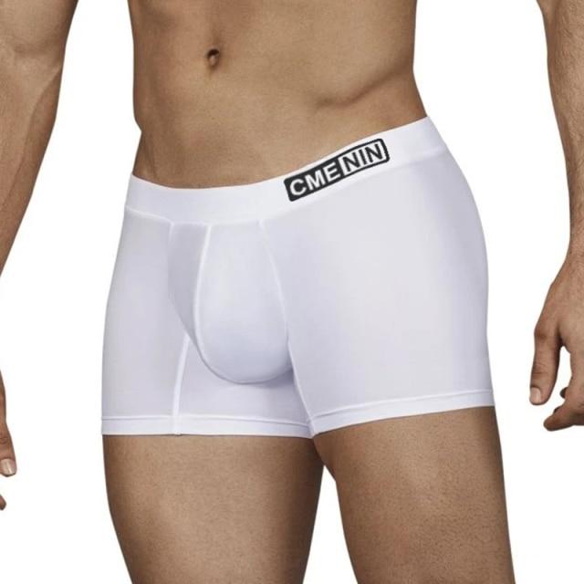 Spandex Cotton Solid Men Boxer