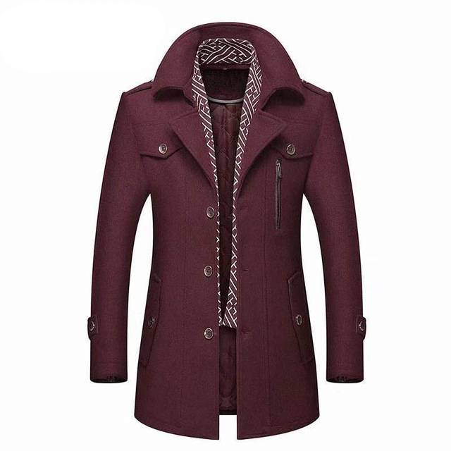 Plait Lined Inner Collar Coat Jacket