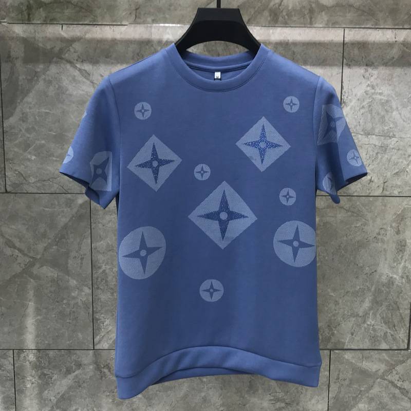Mono Color Star Geometric Patterned T-Shirt