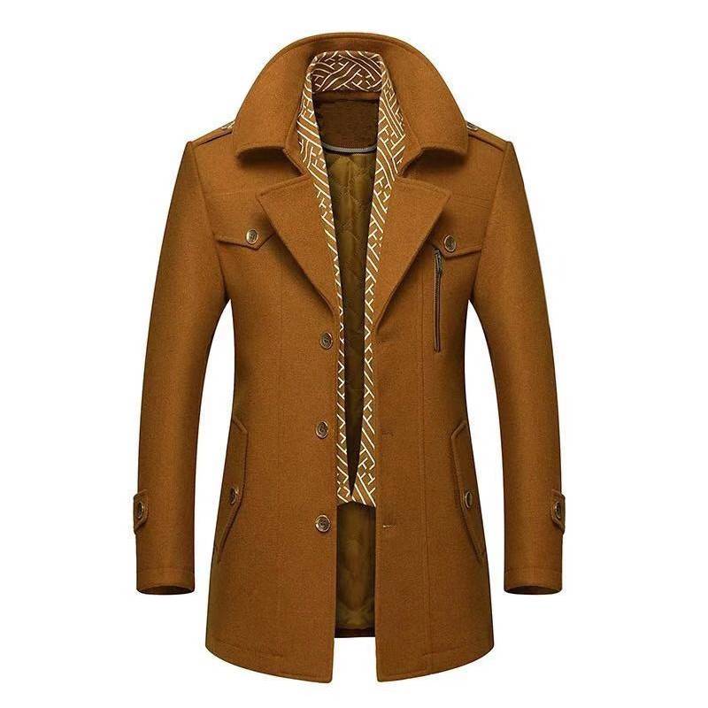 Plait Lined Inner Collar Coat Jacket