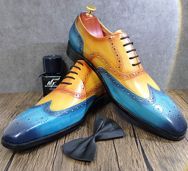 Mix Blue Oxford Luxury Shoes