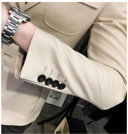 Solid Mono Color Multi-Pocket Decorated Blazer