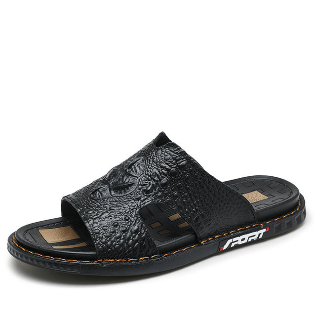 Casual Leather Men Slipper Sandal