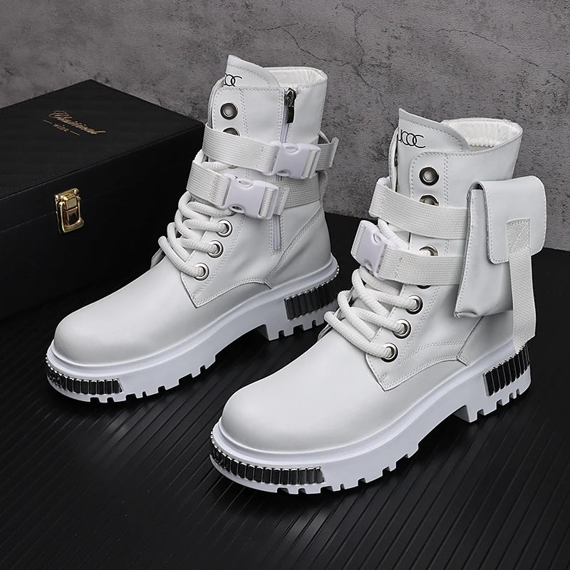 Side Pocket Decor Short Plush Boots