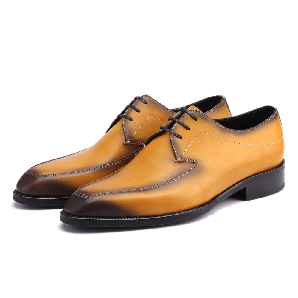Two Tone Gradation Classic Men Derby Shoes