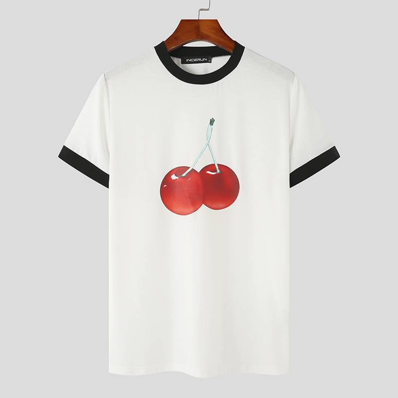 Red Cherry Printed Men T-Shirt
