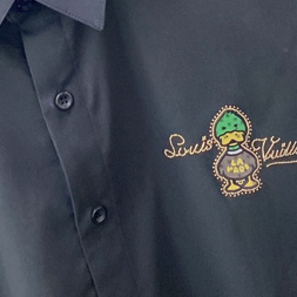 Duck Print Pattern Rhinestone Shirt