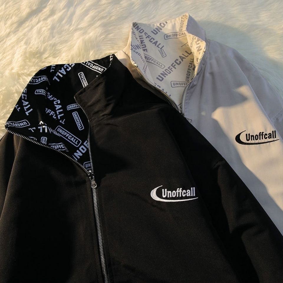 Reverse Letter Solid Bomber Jacket