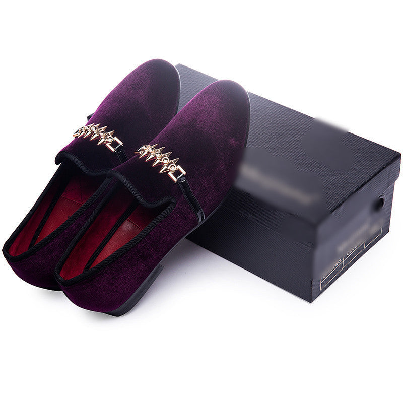 Rivet Buckle Strap Detail Men Flat Loafers Shoes - FanFreakz