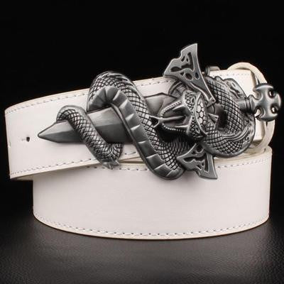 Templar Dagger in Snake Buckle Men Belt - FanFreakz