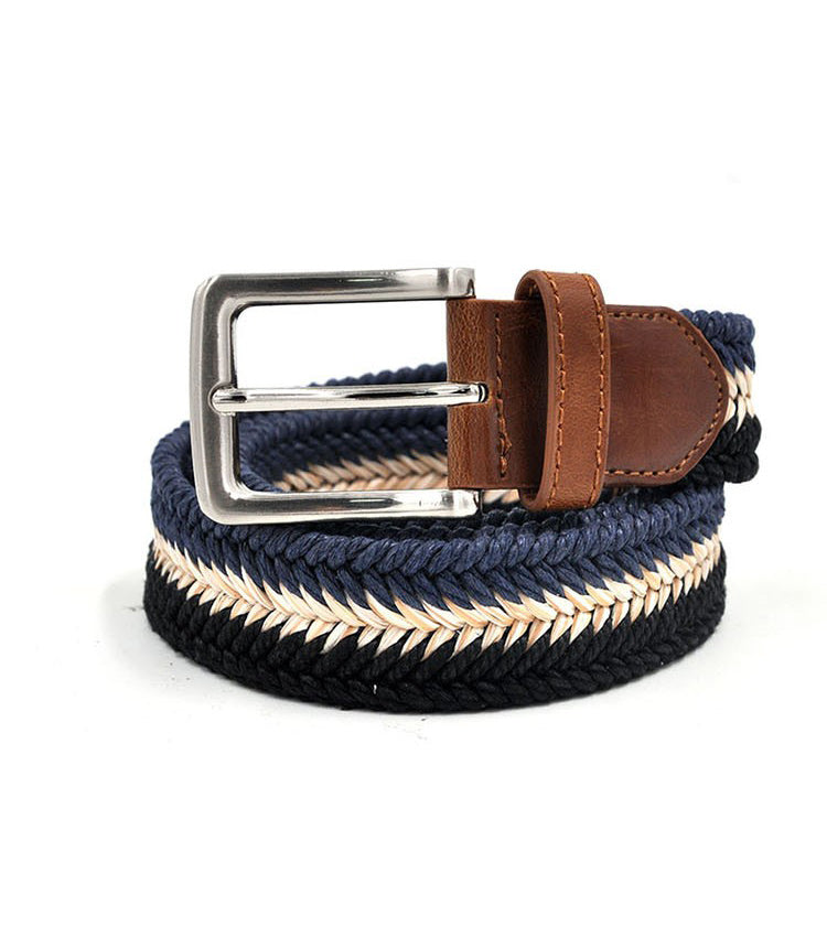 Braided Cotton Soft Stretch Woven Casual Jean Mens Belts 1-3/8" Wide - FanFreakz