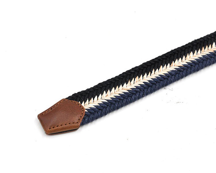 Braided Cotton Soft Stretch Woven Casual Jean Mens Belts 1-3/8" Wide - FanFreakz