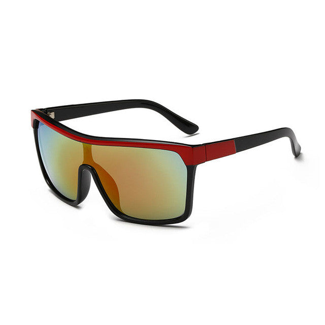 Mirror Coating Big Square Men Fashion Sunglasses - FanFreakz