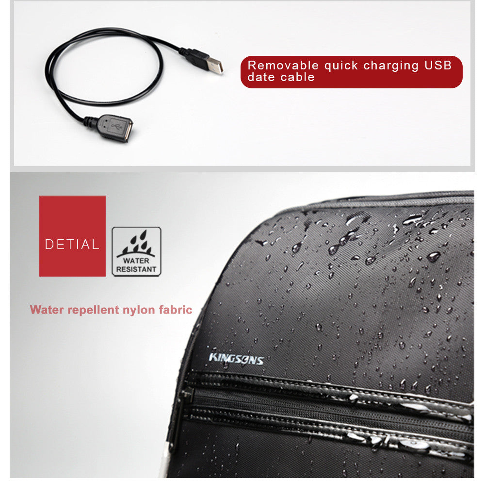 King Anti Scratch and Theft Laptop Backpack with External USB Charge - FanFreakz