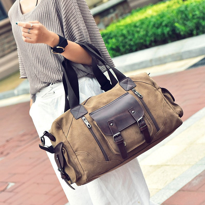 Vintage Style Men Canvas Weekender Bag - FanFreakz
