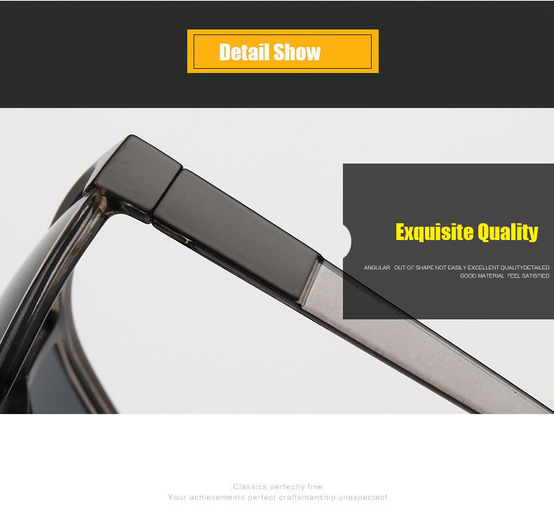 Mirror Coating Big Square Men Fashion Sunglasses - FanFreakz