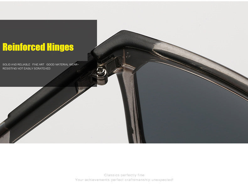 Mirror Coating Big Square Men Fashion Sunglasses - FanFreakz