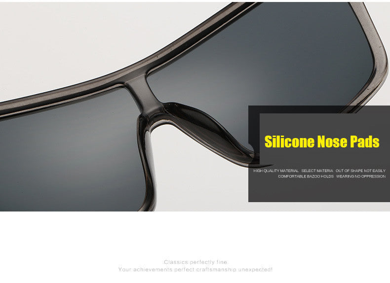 Mirror Coating Big Square Men Fashion Sunglasses - FanFreakz