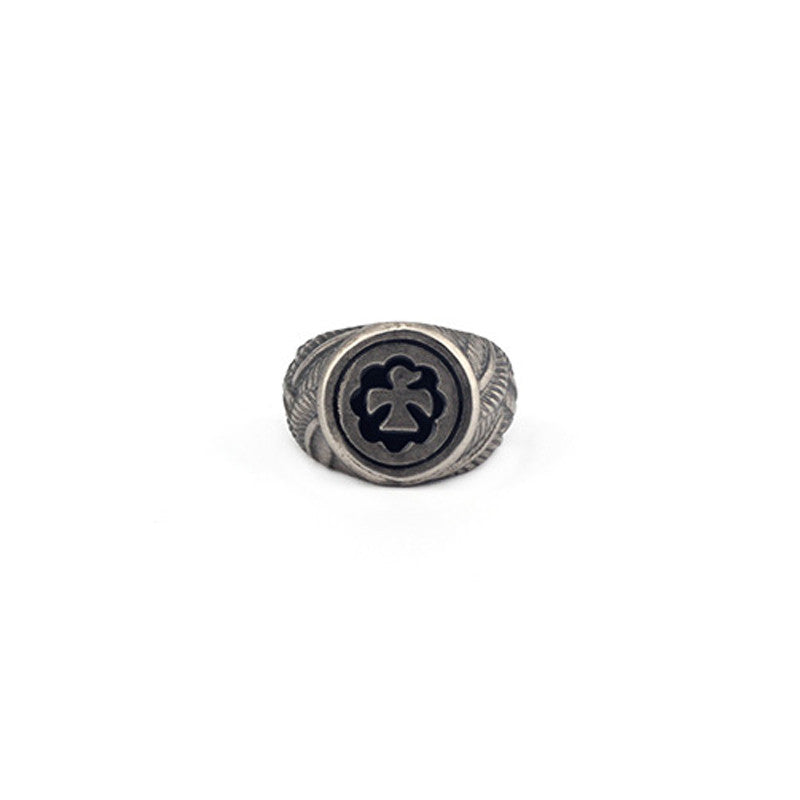 Sun Eagle Emblem Style Coated Stainless Steel Men Ring - FanFreakz