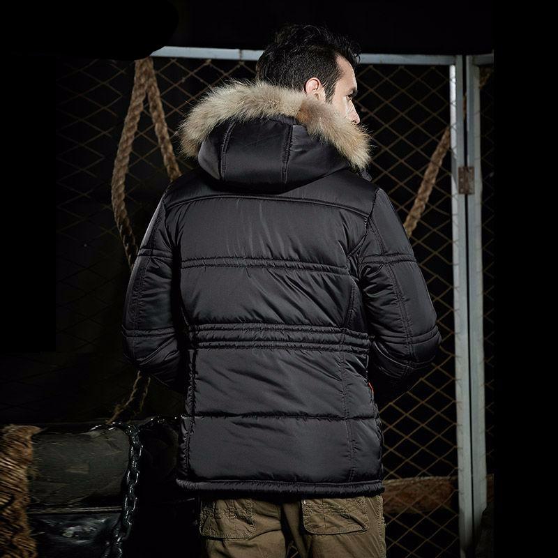 Men Thick Winter Jacket with Parka Hood - FanFreakz