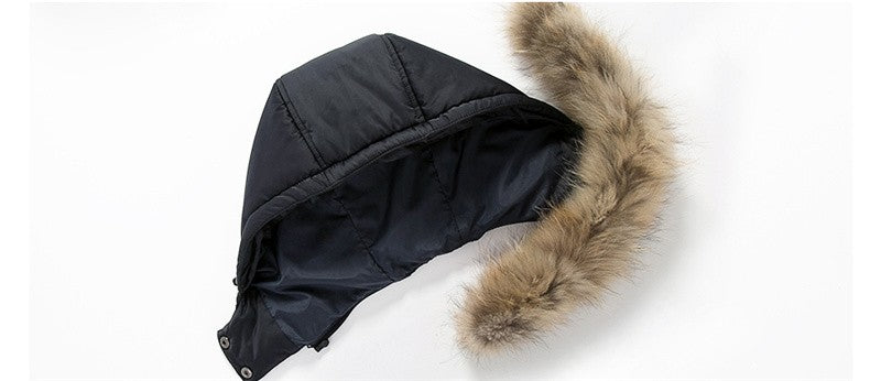 Men Thick Winter Jacket with Parka Hood - FanFreakz