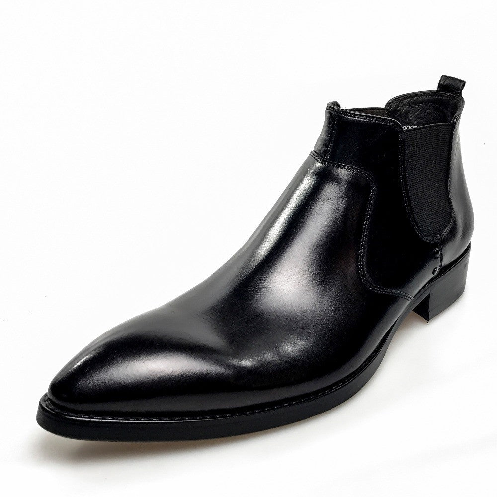 Formal Style Pointed Toe Men Ankle Boots - FanFreakz
