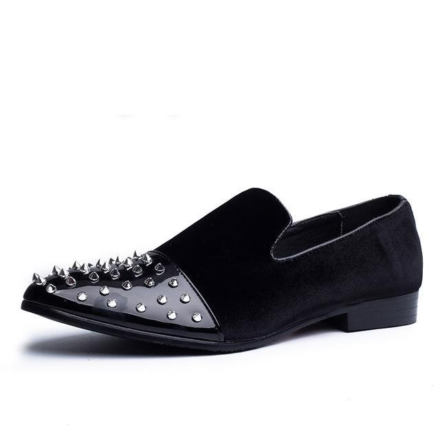 Spike Details on Toe Men Loafer Shoes - FanFreakz