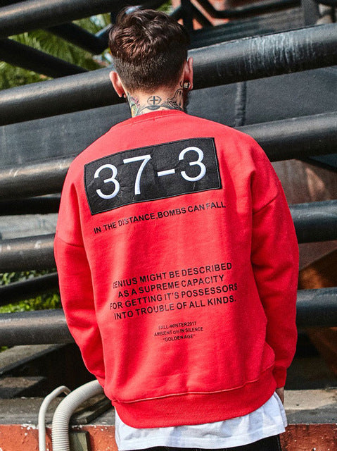 Embroidery Number 37-3 Hip Hop Men Sweaters - FanFreakz