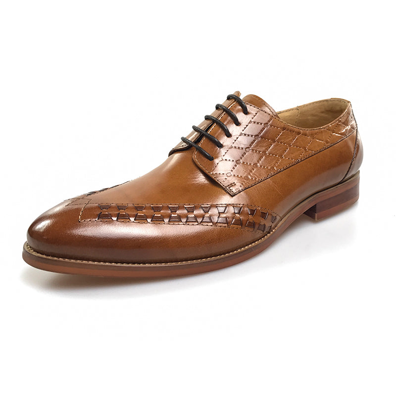 Unique Leather Details Men Derby Shoes - FanFreakz