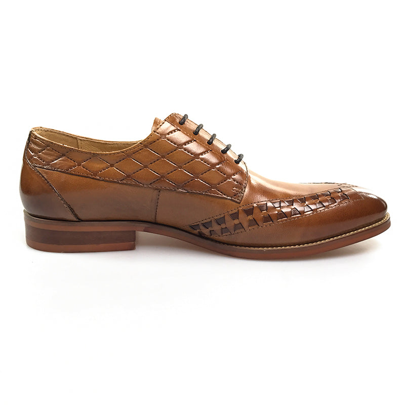 Unique Leather Details Men Derby Shoes - FanFreakz