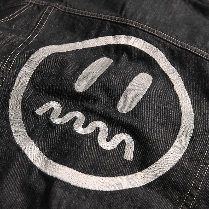 Loose Vintage Denim Jacket With 2 Side Pockets Details - FanFreakz