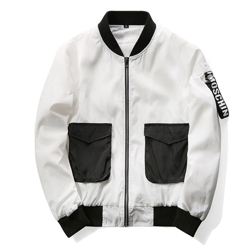 Two Sides Big Pocket Men Bomber Jacket - FanFreakz
