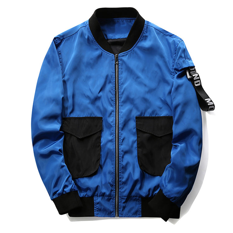 Two Sides Big Pocket Men Bomber Jacket - FanFreakz