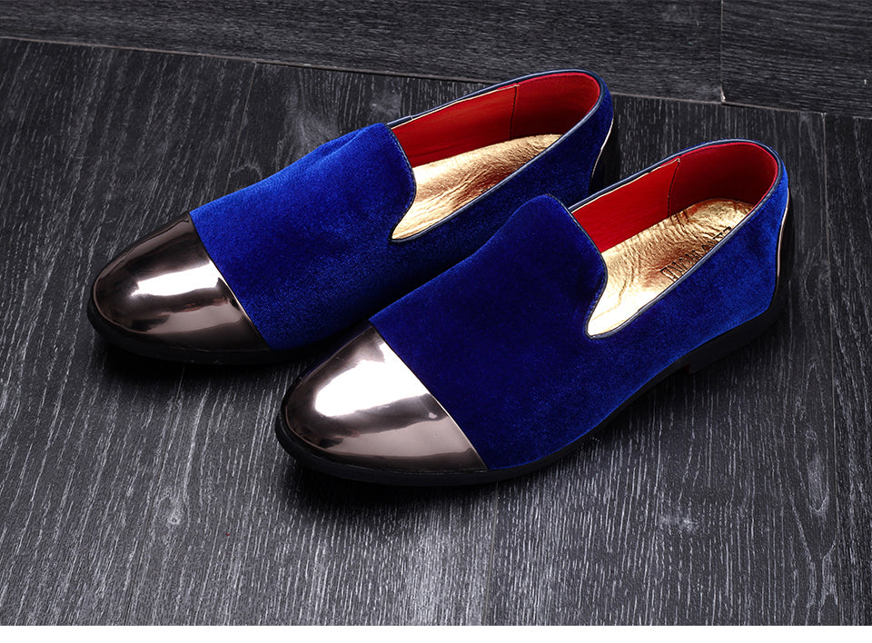 Shiny Heel and Toe Men Simple Loafer Shoes - FanFreakz