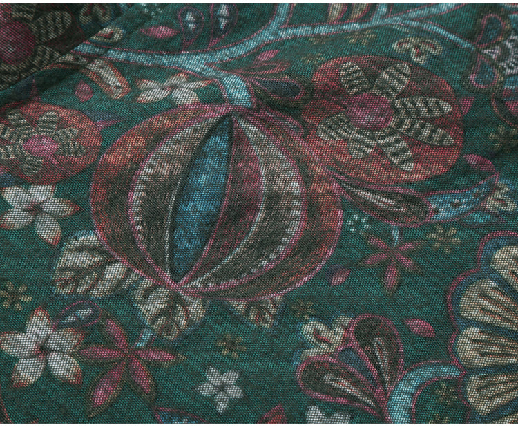 Bold Color with Floral Pattern Detail Men Long Sleeves Slim Fit Shirt - FanFreakz