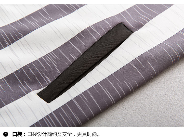 Big Vertical Stripes Korean Style Men Slim Fit Jacket - FanFreakz