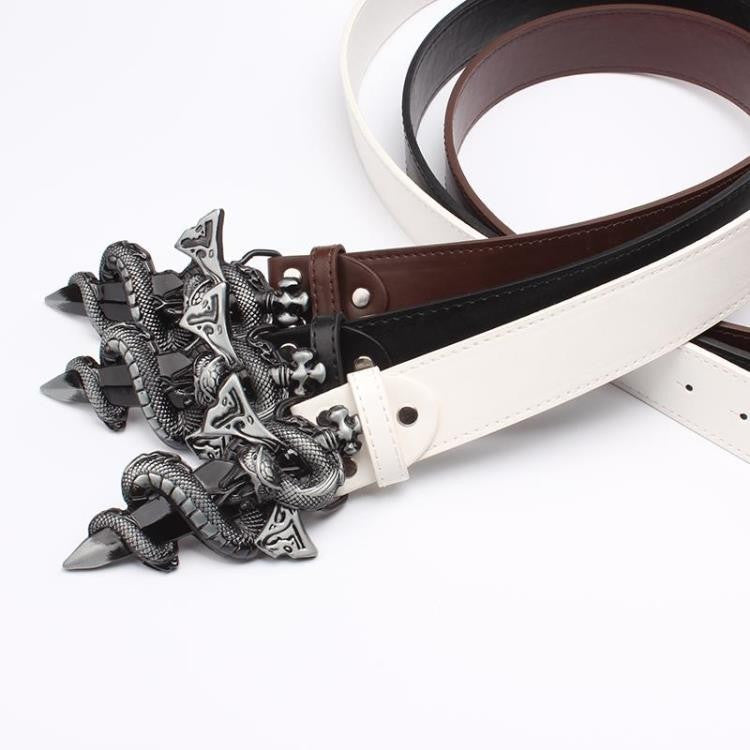 Templar Dagger in Snake Buckle Men Belt - FanFreakz