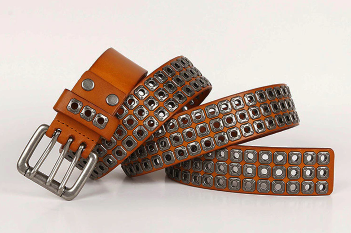Punk Rivet Men Rock Style Belt - FanFreakz