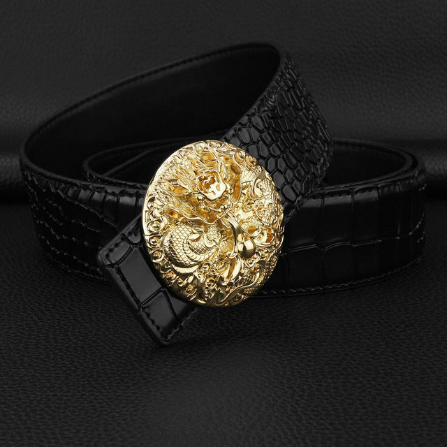 Oriental Art Round Buckle Men Belt