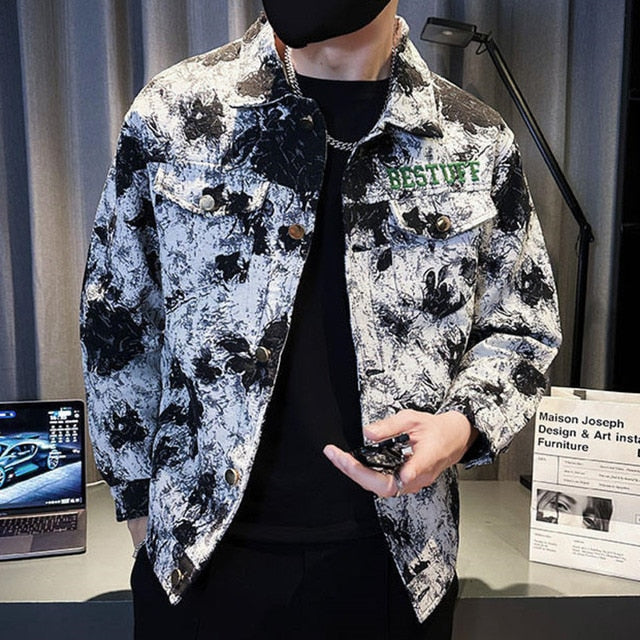 Floral Print Polyester Jacket