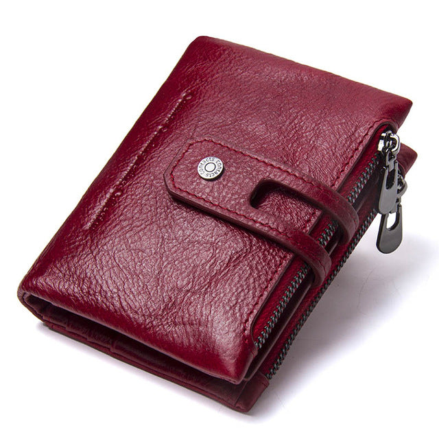 Vintage Compact Minimalist Men Genuine Leather Wallet